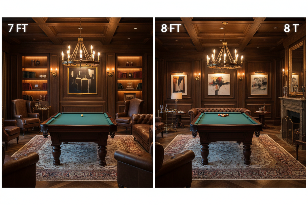 7-Foot vs 8-Foot Pool Tables: Which One Is Right for Your Home?