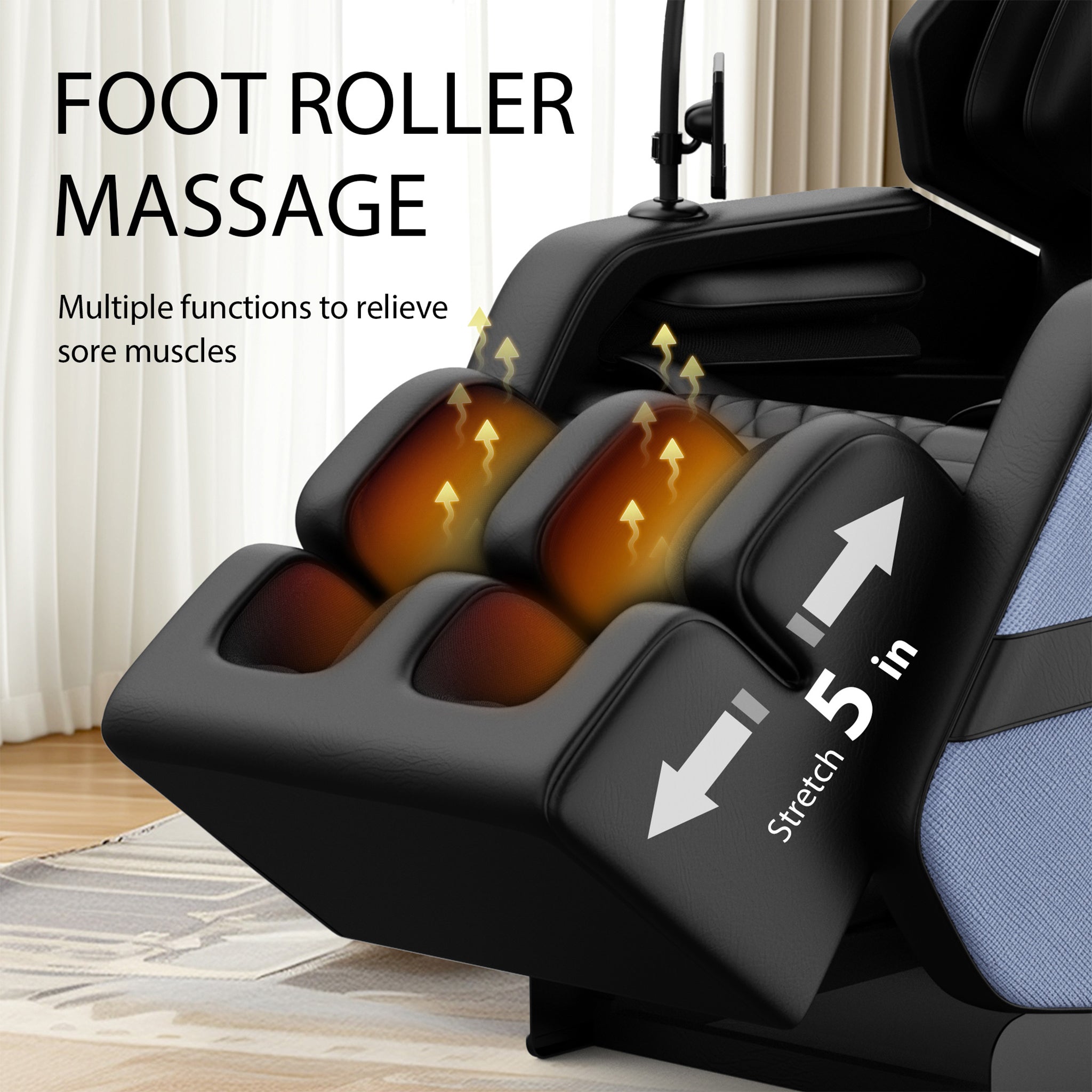 Airvana Imperium Full-Body Zero Gravity Massage Recliner Chair With Ambient Lighting (SAK34591)